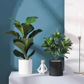 Nordic Domova Umelé Rastliny Bonsai Obývacia Izba Umelé Dekorácie Zelená Rastlina Ploche Dekorácie Simulované Bonsai