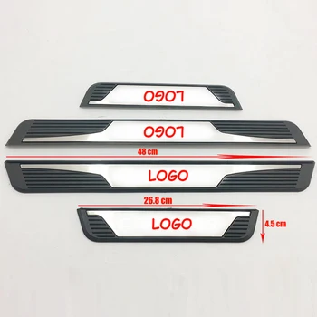 Nerezové Oceľové Dvere, Parapetné Výbava Chrániče Stráže Kryt Výbava Auta Styling Pre Toyota Corolla Altis Logo 2014-2018 Auto Príslušenstvo