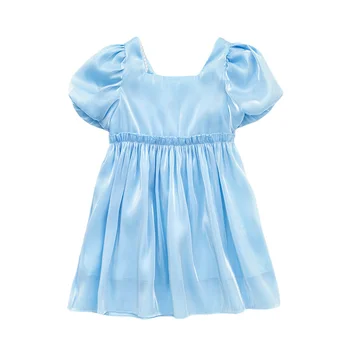 Nové Dievčenské Letné Šaty 2022 Módne Deti Retro Princezná Šaty Roztomilé Deti Fashion Party Oblečenie, #6838