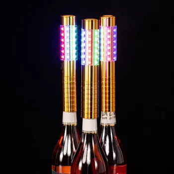 Strieborná Zlatá Hliníková Fľaša Šampanského LED Služby Sparklers Light, LED Stroboskop Taktovkou pre Svadobné Party nočný klub Dekor