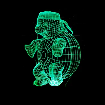 Akrylových 3D Nočné Svetlo Morská Korytnačka Korytnačka LED USB 7 Farieb Svetla, pre Domáce Dekorácie, Lampy, Vizualizácia Optické Ilúzie Svetlá