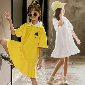 Dospievajúce Dievčatá Šaty 2022 Letné Dievčenské Oblečenie Bežné Prehrabať Školské Deti T-shirt Dress Deti Šaty Pre Dievčatá Oblečenie 12 14 rokov