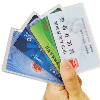 5pc Banka Kreditnej Karty Chránič Bezpečné Rukávy Anti-magnetické Transparentné PVC Karty Chrániť Taška sa Vzťahuje na Autobus ID Držiteľa Karty