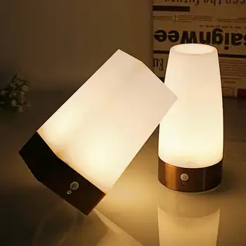 Bezdrôtové Indukčné LED Nočné Svetlo Nočné Čítanie Camping svetlo S Pohybovým Senzorom on/off vypínač pre Deti detský Darček k Narodeninám