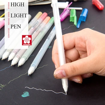 SAKURA XPGB Zvýrazniť Maľovanie Pero Umenie Značky Akvarel Komické Ručne maľované Farebné Maľby Zvýrazniť Pero na Kreslenie Grafických efektov