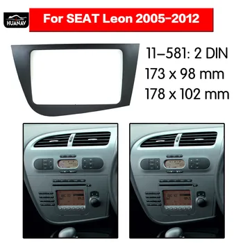 HUANAV autorádia Fascia Auto CD, DVD fascia Pre 2005-2012 SEAT LEON (RHD) stereo Fascia Dash CD Výbava Inštalačný Rám Panelu