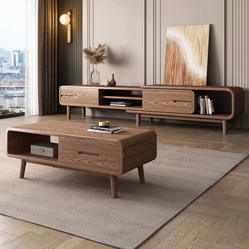 Všetky masívneho dreva čaj stôl TV kabinet kombinácia šedá dreva Nordic vysoko kvalitné čaje tabuľka moderný jednoduchý obývacej izbe čaj stôl