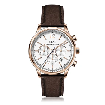 Kožený opasok 20.0 x 18.0 mm spony letný dial 38.0 mm luxusného pánskeho oblečenia quartz hodinky Značky KLAS