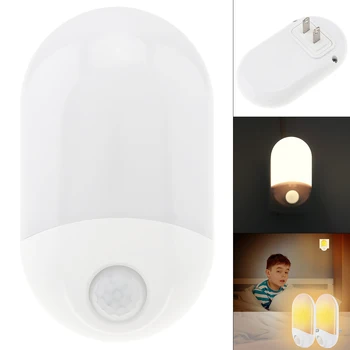Plug-in LED Nočné Svetlo s Pohybový Senzor PIR Ľudských Aktivovaný Nástenné Svietidlo Svetlá pre Spálne, Kúpeľne, Kuchyne, Chodby Osvetlenie