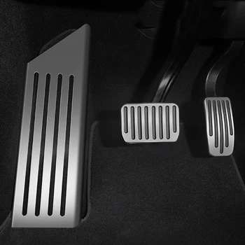 Zliatina hliníka Urýchľovač Brzdové Pedále Zvyšok Padel Non-slip Punch-zadarmo Pre 2018-2020 Tesla Model 3/Y Auto Doplnky Interiéru