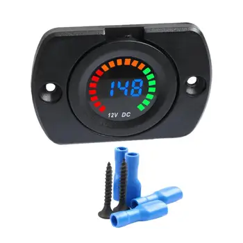 Digitálny Voltmeter Ammeter 12V DC Displej Napätie Detektora Aktuálne Meter Panel Amp Volt Obrys Pre Vozidlá Suv Lode