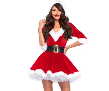 Zoctuo Efektné Vianočné Šaty Slim Teplé Oblečenie, Módne Výkon Činnosti Ženy Dámy Šaty Cosplay tvaru Kostým Oblečenie