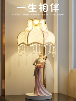 Svadobný darček, svadobný dar, svadobné izba dekorácie spálňa, nočné lampy, Kreatívne Svadobné Bábika stolná lampa