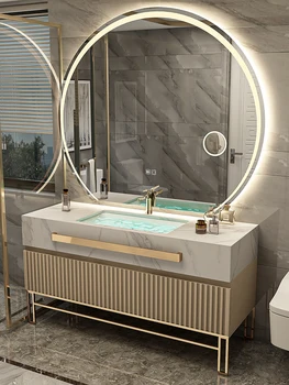 Svetlo luxusná kúpeľňa kabinetu kombinácia moderných luxusných umývadlo umývadlo kabinet kúpeľni, umývadlo kabinet platforma