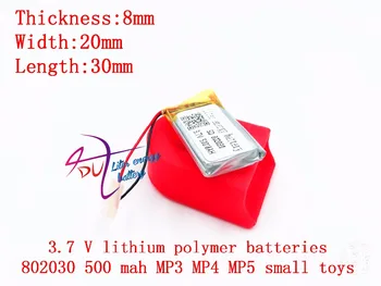 najlepšie batérie značky Veľkosť 802030 3,7 V 500mah Lítium-polymérová Batéria s Ochranou Rada Pre MP4 GSP Digitálne Produkty