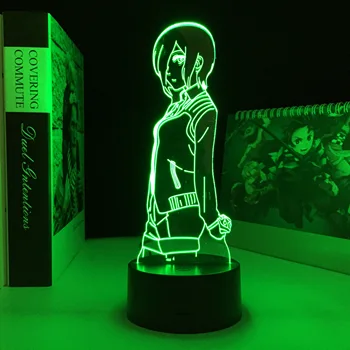 Anime Tokio Vlkolak Obrázok 3D Lampa Touka Kirishima pre Cool Darček k Narodeninám Spálňa Decor Nočného Tokia Vlkolak Akryl LED Lampa