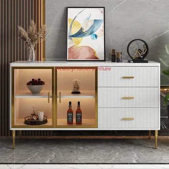 Prispôsobiteľné Minimalistický obývačke Skrinky, Nábytok Bridlice Sideboard so Zarážkou Verandu Víno Kabinet Foshan Strane Skrine