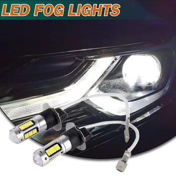 2 ks H3 30-SMD 4014 LED Žiarovky 6500K Biele Univerzálne Auto Hmlové Svetlá 12V Super Svetlé Automobilový Denných prevádzkových Svetiel