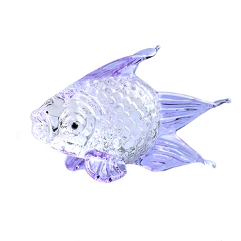 K9 Crystal Rybka Figúrka Plavidlá Miniatúrne Zvierat Crystal Model Sklo Domova Ornament Dieťa Izba Dekorácie, Darčekové Upomienkové