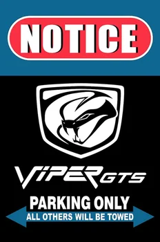 Dodge Viper Gts Parkovanie Tin Znamení Kovu Plagáty Wall Art Obrazy Domova 20x30cm