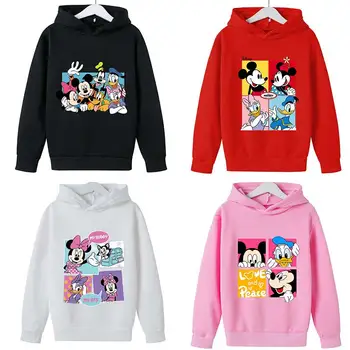 deti oblečenie dievčatá chlapci oblečenie Donald Duck Mickey Mouse Vzor Deti mikina s kapucňou Top Fashion Vonkajšie pulóver Deti