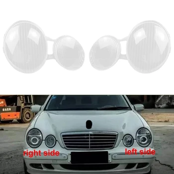 1Pair Auto Svetlometu Shell Tienidlo Lampy Transparentný Kryt Objektívu Kryt Svetlometu Pre Benz 2000-2003 W210 E200 E240 E320 E430