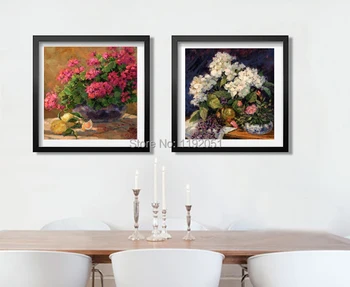 Kvet plátno, maľovanie, vintage štýl klasického zátišia farebné kvetinové moderné dekorácie umenie doprava zadarmo