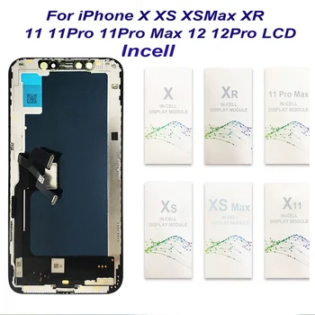 Najnovšie Super Incell Displej Pre iPhone X XR XS 11 12 13 Pro Max Obrazovke LCD Dotknite sa Digitalizátorom. Montáž Náhradných Dielov