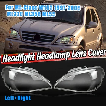 Ľavé+Pravé pre Mercedes-Benz-ML-Class W163 1997-2005 ML320 ML350 Svetlometov Kryt Objektívu Vedúci Svetlo Lampy Odtieň Shell Kryt