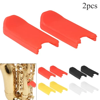 2 ks Saxofón Palec Zvyšok Silikónové Sax Prst Vankúš Pásik Biela / Červená / Žltá / Čierna Saxofón Palec Zvyšok