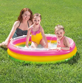 Ochrana životného prostredia PVCX Fluorescenčné Tri-krúžok Nafukovací Bazén Detí Tichom Ball Pool