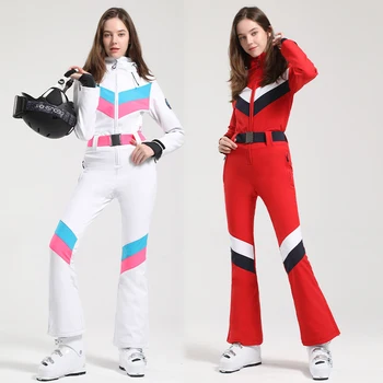 2023 Nové Kombinézy Ženy Z Jedného Kusu Lyžiarske Oblek Slim Montáž Snowboarding Kombinézach Vietor Dôkaz Nepremokavé Lyžiarske Nastaviť Teplé Zimné Oblečenie