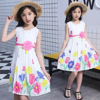 2019 nové roztomilé dievčenské šaty letné kvetinové šaty dievča kvality princezná šaty módne deti šaty pre dievčatá