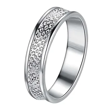 AR293 Strieborné Pozlátené Prst Prstene Pre Ženy & Mužov Veľkosť 6 7 8 9# Módne Šperky Vybojovať Vzor Krúžok
