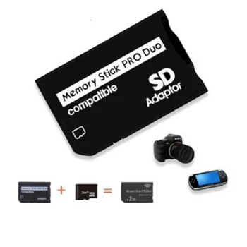 Micro SD Adaptérom SDHC TF na Memory Stick MS Pro Duo Adapter Converter OTG PDA, Digitálna Kamera, Smart Čítačka Pamäťových Kariet Karty Prípade