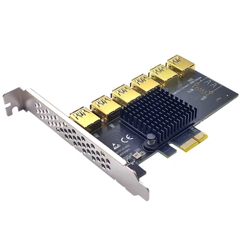 PCIE 1X Do 6 PCIE Grafická Karta Rozširujúca Karta USB 3.0 Adapter Kartu Kompatibilnú S X4, X8, X16 Karty Rozhranie Doska