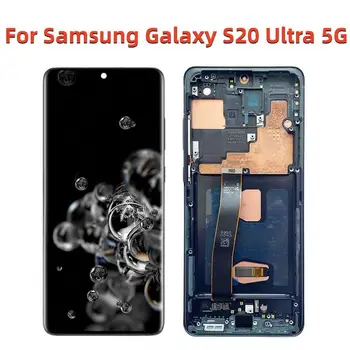 Pre Samsung Galaxy S20 Ultra 5G Displej LCD Displej S Rámom 6.9