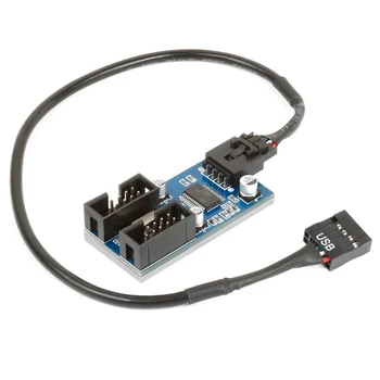 Základná doska USB 9-Pin Predlžovací Kábel USB 1-K-2 Doska Design S Ochranným Krytom USB Predlžovacie