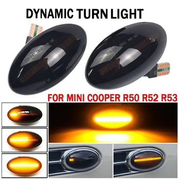 Auto Údené LED Predné Dynamické Zase Signál Bočné Obrysové Svetlo Lampy, 2002-2008 Mini Cooper R50 R52 R53