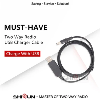 Baofeng Rádio USB Nabíjací Kábel pre UV-9R Plus Walkie Talkie UV-5R UV 82 UV-5RE Rádio USB Kábel Prepojiť S Desktop Nabíjačka, 5R