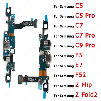 Pre Samsung Galaxy F52 Z Flip Fold2 C5 C7 C9 Pro E5, E7 Poplatok Doske Konektor Usb Originálne Nabíjací Port PCB Zásuvky Náhradných Dielov