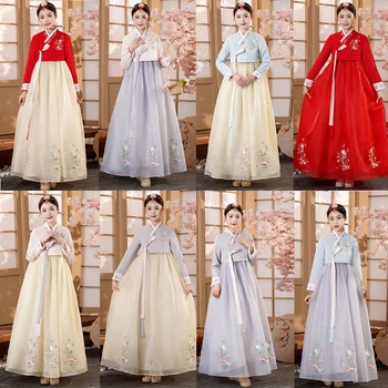 8 Štýlov Pravoslávnej Hanbok Ľudovej Ženy v Kroji kórejský Hanbok Elegantné Šaty Princezná Palác Kostýmy Oblečenie SL7335