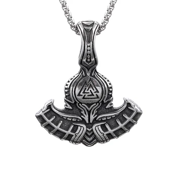 Z nehrdzavejúcej Ocele Severanov Viking Valknut Amulet Thor je Kladivo Mjolnir Škandinávskych Náhrdelník Prívesok Charm Pre Šperky Robiť