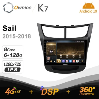 K7 Ownice 6 G+128G Android 10.0 autorádio Pre Chevrolet Plachta 2015 - 2018 Multimediálne DVD, Audio 4G LTE GPS Navi 360 BT 5.0 Carplay