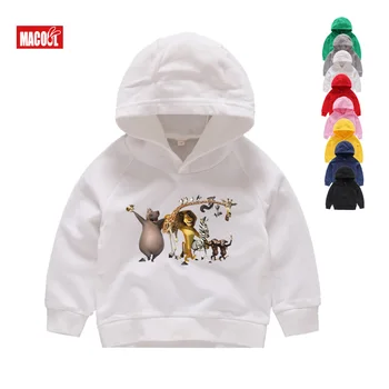 Deti Oblečenie Mikiny chlapci, Mikiny dievčatá Jeseň Nové Biele Tričko Cartoon Bežné jeseň zima Hip Hop mikina s kapucňou pulóver Hoody
