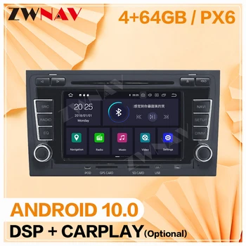 2 din Pre Audi A4 S4 RS4 2003-2008 2009 2010 2011 2012 Android 10 prehrávač video audio Rádio GPS navigácie základnú jednotku auto stereo