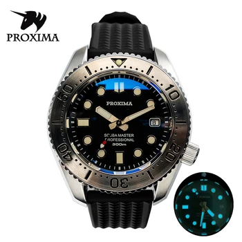 Proxima Mužov Potápačské Hodinky Vintage Mužov Športové Hodinky Luxusné Sapphire PT5000 Automatické Mechanické BGW-9 Svietiace Hodiny Reloj hombre