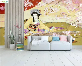 Abstraktných de paredel Japonský ručne maľované cherry blossomse krajiny abstraktné, tv joj nástennú maľbu, tapety domáce dekorácie