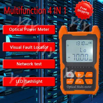 4 In 1 Multifunkčné Optického Výkonu Meter Osvetlenie OPM Vizuálne Poruchy Locator Sieťový Kábel Test Optical Fiber Tester
