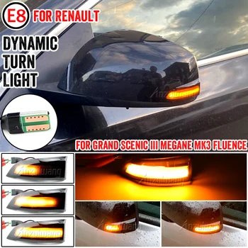 2X LED Dynamický Zase Signálneho Svetla Bočné Zrkadlo Sekvenčné Indikátor Lampa Pre Renault Megane MK3 Scénické Pôsobeniu Latitude Safrane